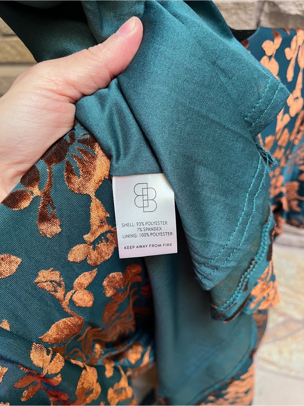 Baltic Born Uma Velvet Maxi Dress Jade Green Bronze Floral XL fall wedding guest - Picture 11 of 16
